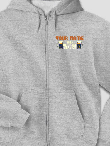 Beer Removal : Embroidered Zip Hoodies