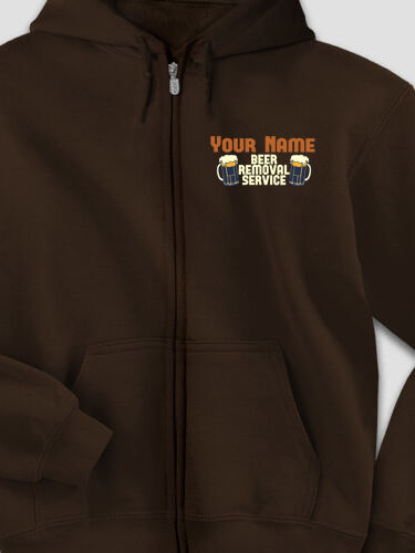 Beer Removal : Embroidered Zip Hoodies