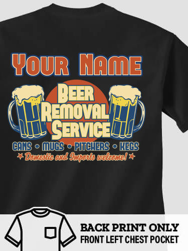 Beer Removal : Printed Pocket T-Shirts