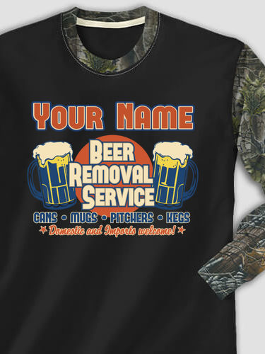 Beer Removal : Printed 2-Tone Camo Long Sleeves