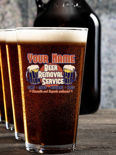 Beer Removal : Growler Pint Glass Gift Sets - Color Printed