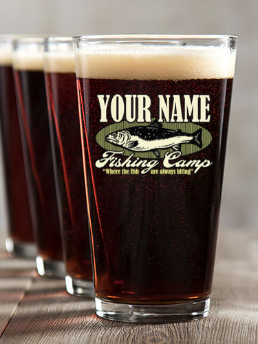 Fishing Camp : Pint Glasses - Color Printed