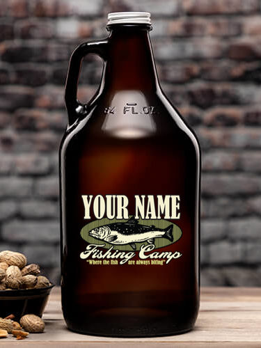 Fishing Camp : Beer Growlers - Color Printed