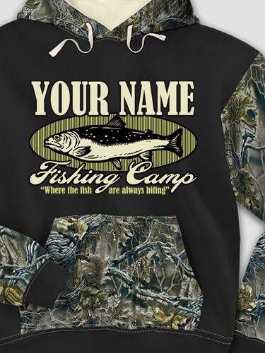 Fishing Camp : Printed 2-Tone Camo Hoodies