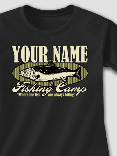 Fishing Camp : Adult Ladies Fitted T-Shirt