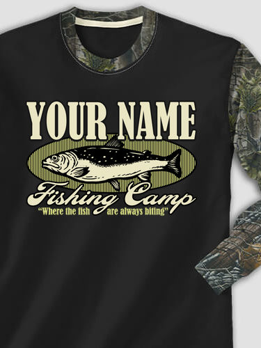 Fishing Camp : Printed 2-Tone Camo Long Sleeves
