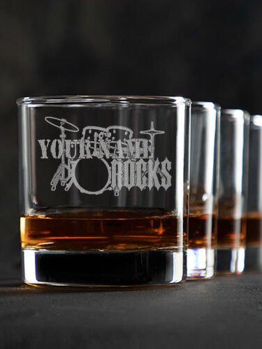 Rocks Drums : Rocks Glasses - Engraved