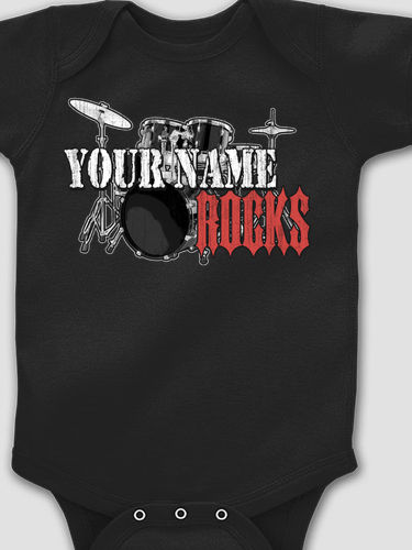 Rocks Drums : Printed Baby Bodysuits