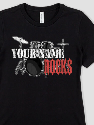 Rocks Drums : Premium Ladies T-Shirts