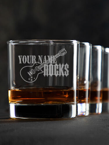 Rocks Guitar : Rocks Glasses - Engraved