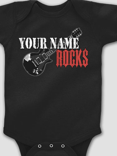 Rocks Guitar : Printed Baby Bodysuits