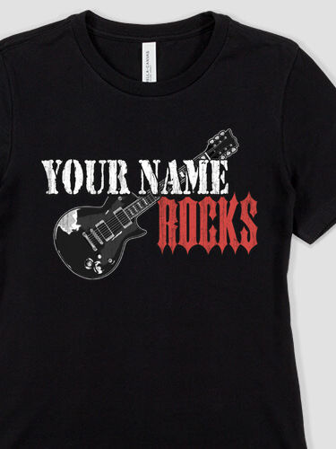 Rocks Guitar : Premium Ladies T-Shirts