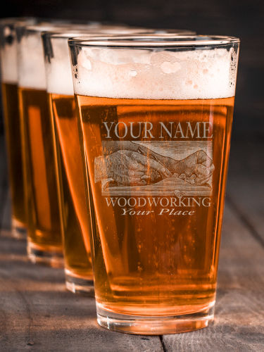 Woodworking : Pint Glasses - Engraved