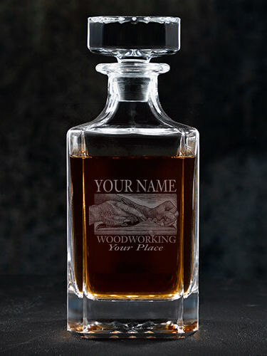 Woodworking : Whiskey Decanter - Engraved