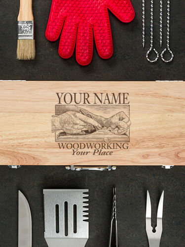 Woodworking : 10 Piece BBQ Set