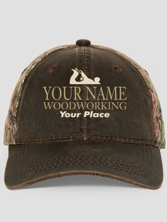 Woodworking : Embroidered 2-Tone Camo Hats