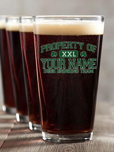 Irish Drinking Team : Pint Glasses - Color Printed