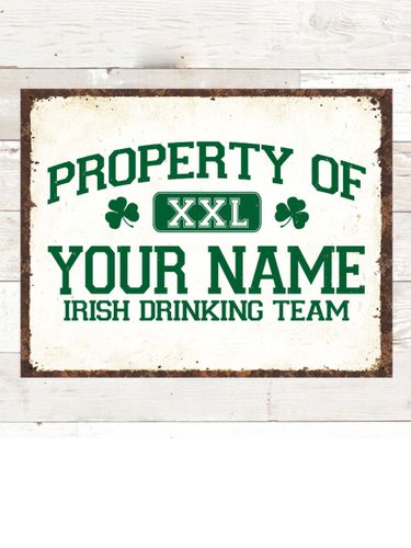 Irish Drinking Team : Tin Signs
