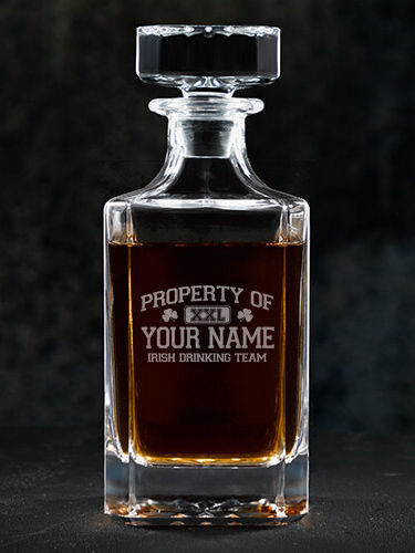 Irish Drinking Team : Whiskey Decanter - Engraved