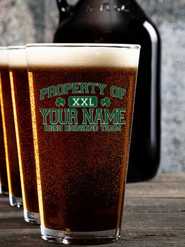 Irish Drinking Team : Growler Pint Glass Gift Sets - Color Printed