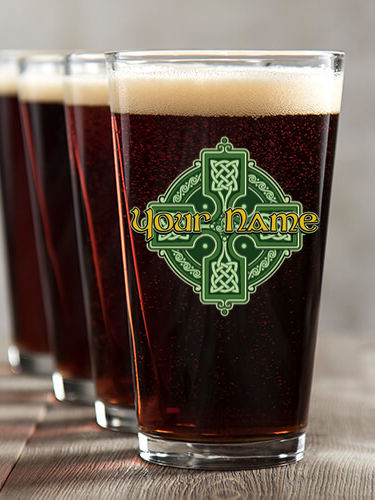 Celtic Cross : Pint Glasses - Color Printed