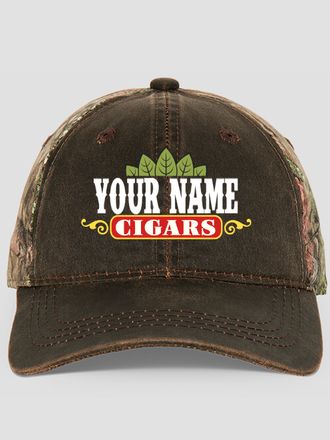 Cigars : Embroidered 2-Tone Camo Hats