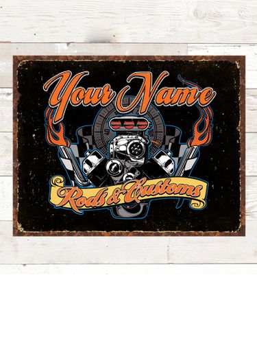 Rods and Customs : Tin Signs