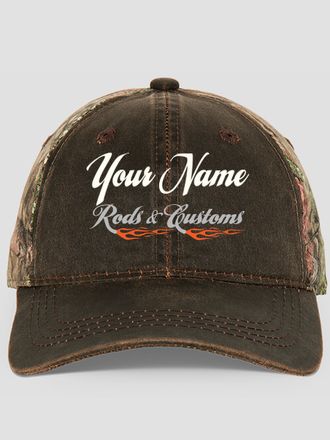 Rods and Customs : Embroidered 2-Tone Camo Hats