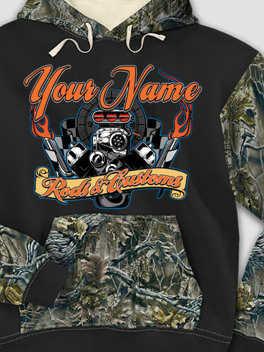 Rods and Customs : Printed 2-Tone Camo Hoodies