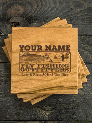 Fly Fishing : Coasters - Engraved