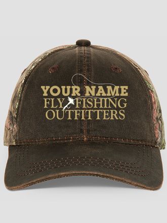 Fly Fishing : Embroidered 2-Tone Camo Hats