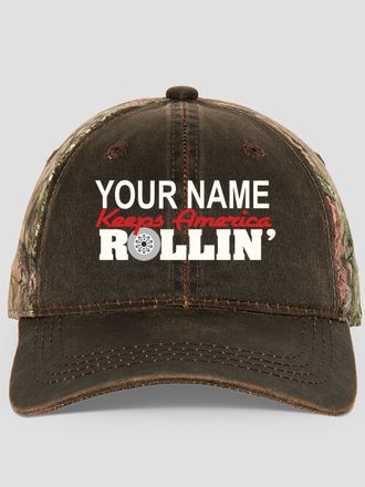 Trucking : Embroidered 2-Tone Camo Hats