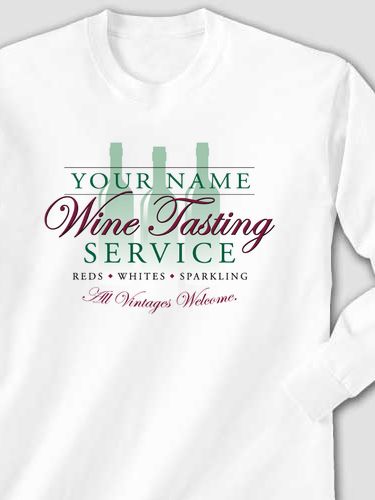 Wine Tasting Service : Printed Long Sleeves