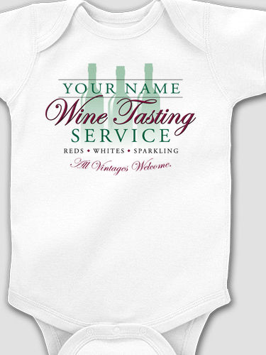 Wine Tasting Service : Printed Baby Bodysuits
