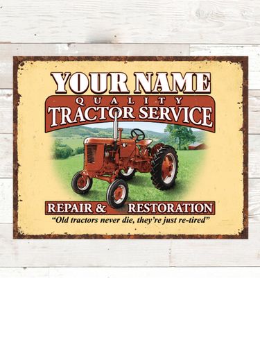 Tractor Service : Tin Signs