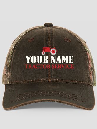 Tractor Service : Embroidered 2-Tone Camo Hats