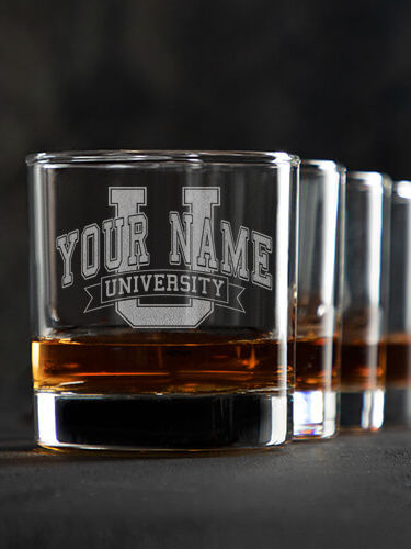 Classic University : Rocks Glasses - Engraved