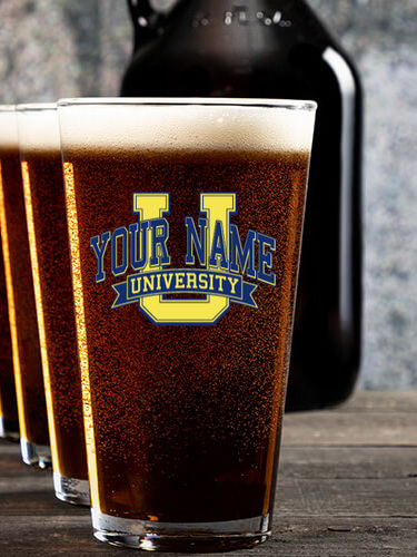 Classic University : Growler Pint Glass Gift Sets - Color Printed