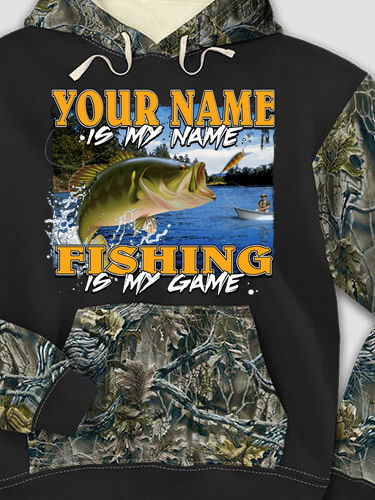 Fishing is my Game : Printed 2-Tone Camo Hoodies