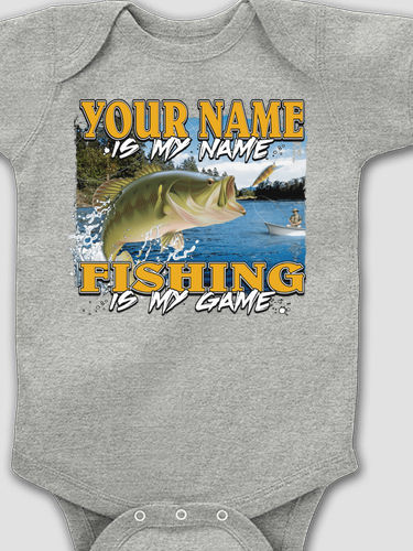 Fishing is my Game : Printed Baby Bodysuits