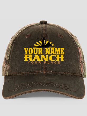 Ranch : Embroidered 2-Tone Camo Hats