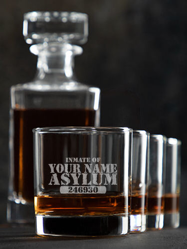 Asylum : Decanter Rocks Glass Gift Sets - Engraved