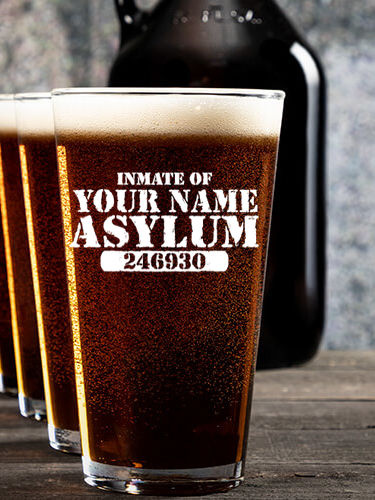 Asylum : Growler Pint Glass Gift Sets - Color Printed