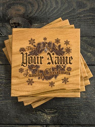 Family Christmas : Coasters - Engraved