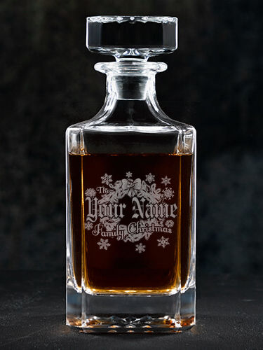 Family Christmas : Whiskey Decanter - Engraved