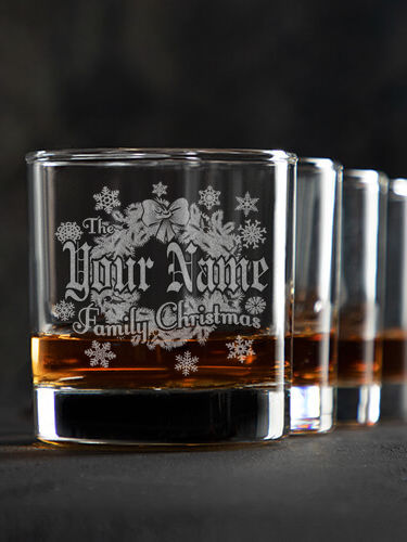 Family Christmas : Rocks Glasses - Engraved