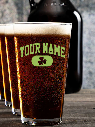 Irish Varsity : Growler Pint Glass Gift Sets - Color Printed