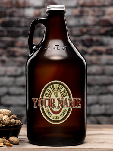 Old Irish Pub : Beer Growlers - Color Printed