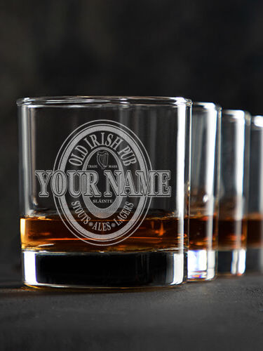 Old Irish Pub : Rocks Glasses - Engraved