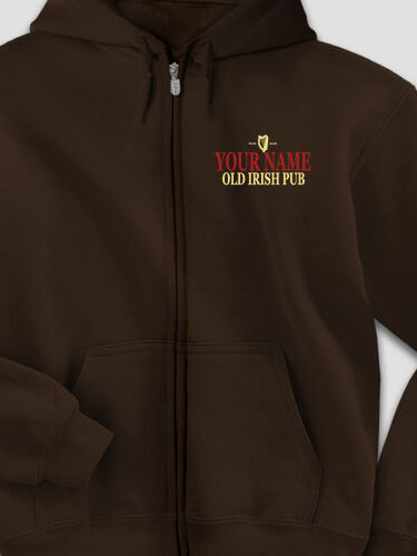 Old Irish Pub : Embroidered Zip Hoodies